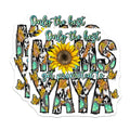 (2 Pack) Promoted to Yaya Magnets - Western Grandma Announcement - Sunflower Turquoise Mamas Decor - 5 Inches On Longest Side - Thick Durable Magnet - Made in USA - MAG28406