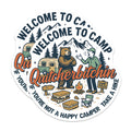 (2 Pack) Funny Camping Magnets - Sarcastic Camp Humor - Outdoor Adventure Decor - Happy Camper Magnet Set - 5 Inches On Longest Side - Thick Durable Magnet - Made in USA - MAG38040