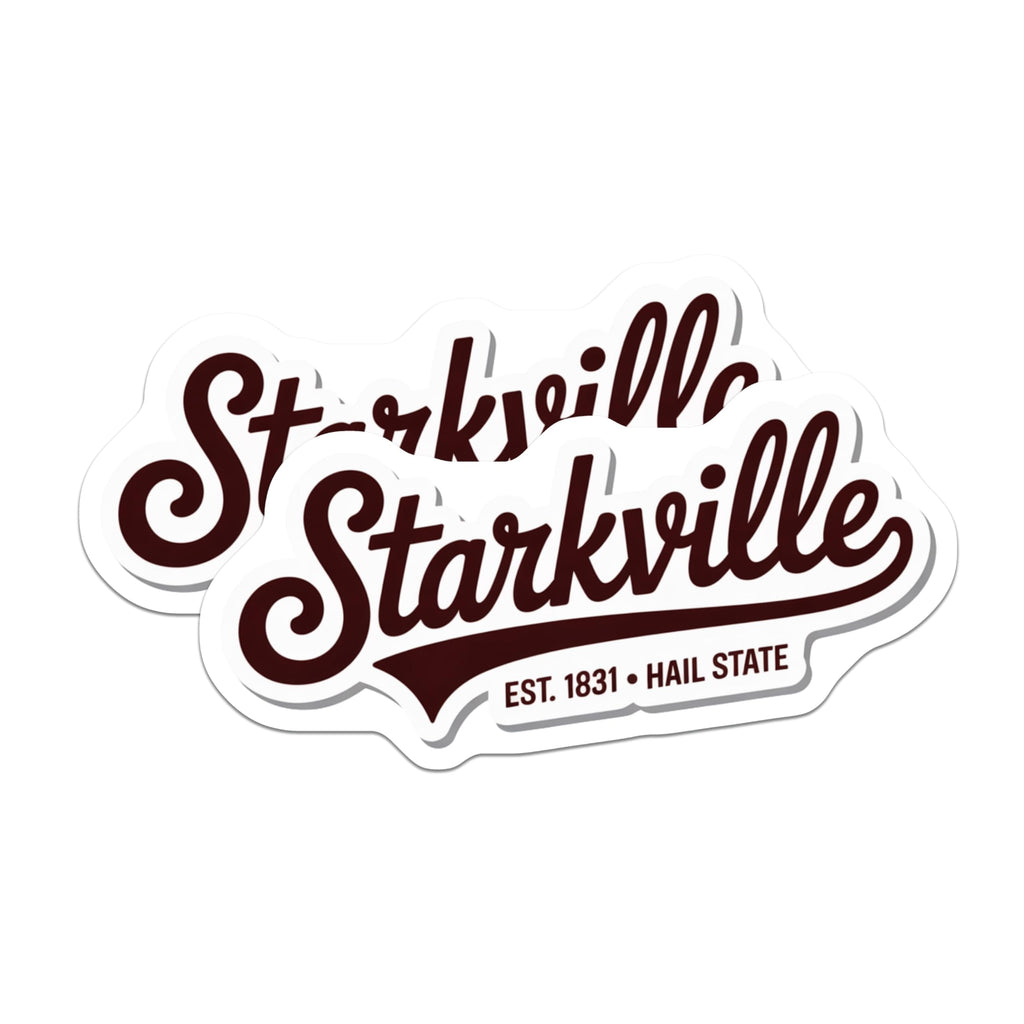 (2 Pack) Starkville Magnets - Hail State - Mississippi State University Bulldogs - 5" On Longest Side - Premium Magnet - for Cars, Refrigerators, Toolboxes, Lockers - Made in USA - MAG18121
