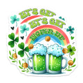 (2 Pack) St Patricks Day Magnets - Green Beer Party Decor - Funny Irish Sayings - 5 Inches On Longest Side - Thick Durable Magnet - Made in USA - MAG38378