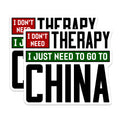 (2 Pack) China Travel Magnets - Funny Wanderlust Quote - Asia Destination Adventure Therapy Fridge Decor - 5 Inches On Longest Side - Thick Durable Magnet - Made in USA - MAG38154