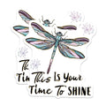 (2 Pack) Inspirational Dragonfly Magnets - Motivational Quotes - Kitchen - Locker Accessories - Office Inspiration - 5" On Longest Side - for Cars, Fridges, Toolboxes - Made in USA - MAG4183