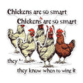 (2 Pack) Funny Chicken Stickers - Farm Animal Stickers - Hilarious Poultry Stickers Art with Clever Quotes - 5" On Longest Side - Sticks to Any Smooth Flat Surface - Made in USA - BMCS2592