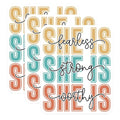 (3 Pack) She is Fearless Decals - Strong and Worthy Decals - Inspirational Decal - 3 Inches On Longest Side - Easy Peel & Apply - Made in USA - 3MCS1856
