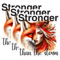 (3 Pack) Fox Girl Decals - Stronger Than The Storm - Inspirational Quote Decals - 3 Inches On Longest Side - Easy Peel & Apply - Made in USA - 3MCS8010