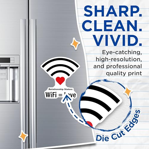 (2 Pack) Relationship Status Magnets - WiFi Love - Cute Relationship Decor - 5" On Longest Side - for Cars, Fridges, Toolboxes - Made in USA - MAG6749