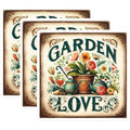 (3 Pack) Garden Love Decals - Floral Garden - Flower Teapot Decals- 3 Inches On Longest Side - Easy Peel & Apply - Made in USA - 3MCS5263
