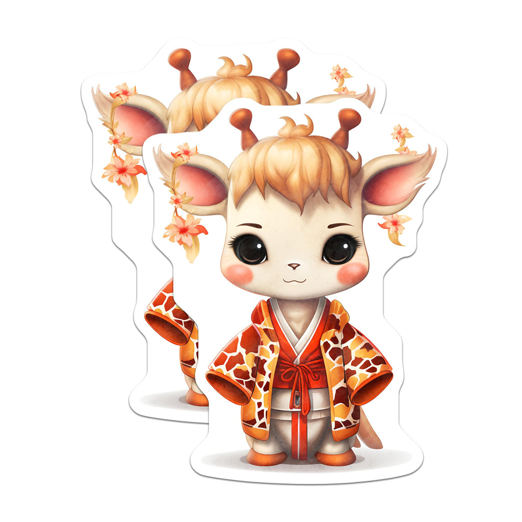 (2 Pack) Giraffe Magnets - Cute Animal Magnets - Kawaii Art Magnets - 5" On Longest Side - Premium Magnet - for Cars, Refrigerators, Toolboxes, Lockers - Made in USA - MAG16736
