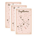 (3 Pack) Sagittarius Zodiac Decals - Constellation Stickers - Astrology Sign Decals - 3 Inches On Longest Side - Easy Peel & Apply - Made in USA - 3MCS8161