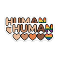 (2 Pack) Human Equality Magnets - Diversity Hearts - LGBTQ Pride Decor - 5" On Longest Side - Premium Magnet - for Cars, Refrigerators, Toolboxes, Lockers - Made in USA - MAG16014