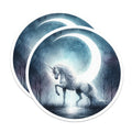 (2 Pack) Unicorn Magnets - Magical Creature Art - Celestial Dreamcore Decor - 5 Inches On Longest Side - Thick Durable Magnet - Made in USA - MAG36742