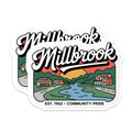 (2 Pack) Millbrook Magnets - Community Pride Souvenir - Est 1962 Town Decor - 5 Inches On Longest Side - Thick Durable Magnet - Made in USA - MAG19180