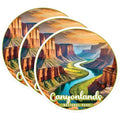 (3 Pack) Canyonlands National Park Decals - Nature Inspired Stickers - Landscape Decal - 3 Inches On Longest Side - Easy Peel & Apply - Made in USA - 3MCS0515