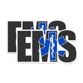 (2 Pack) EMS Magnets - Emergency Medical Services - 5" On Longest Side - Premium Magnet - for Cars, Refrigerators, Toolboxes, Lockers - Made in USA - MAG1650