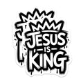(2 Pack) Jesus is King Magnets - Christian Faith Crown - Spiritual Lord Adornment - 5 Inches On Longest Side - Thick Durable Magnet - Made in USA - MAG19724