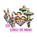 (2 Pack) Mexican Celebration Decor Magnet - 5" On Longest Side - Sticks to Smooth Flat Surfaces - Made in USA - MAG9758