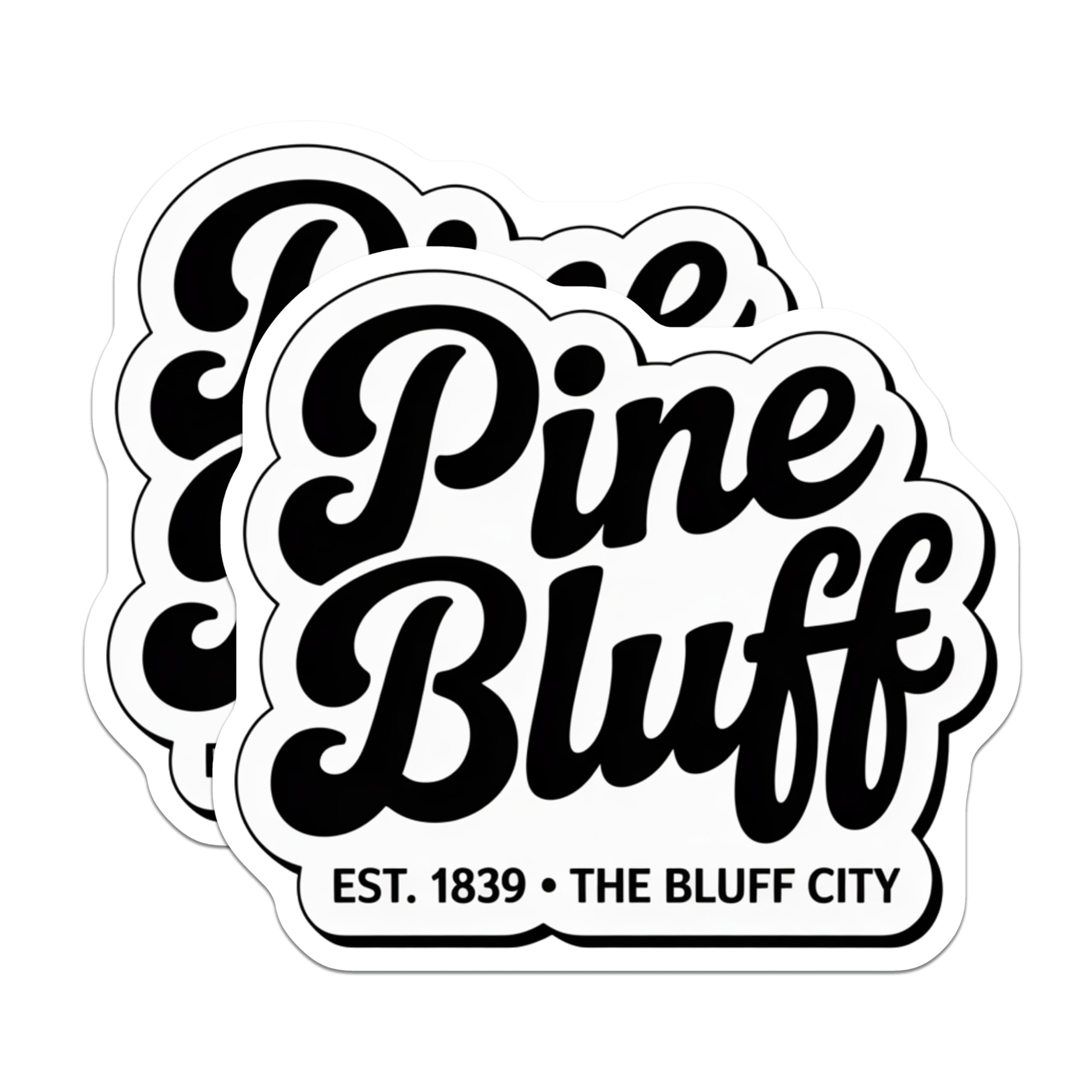 (2 Pack) Pine Bluff Magnets - Arkansas Home Decor - City Souvenir - 5" On Longest Side - Premium Magnet - for Cars, Refrigerators, Toolboxes, Lockers - Made in USA - MAG18091