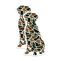 (2 Pack) Camouflage Dog Magnets - Retriever Silhouette - Hunting Canine Accent - Outdoor Vehicle Decals - 5 Inches On Longest Side - Thick Durable Magnet - Made in USA - MAG19661