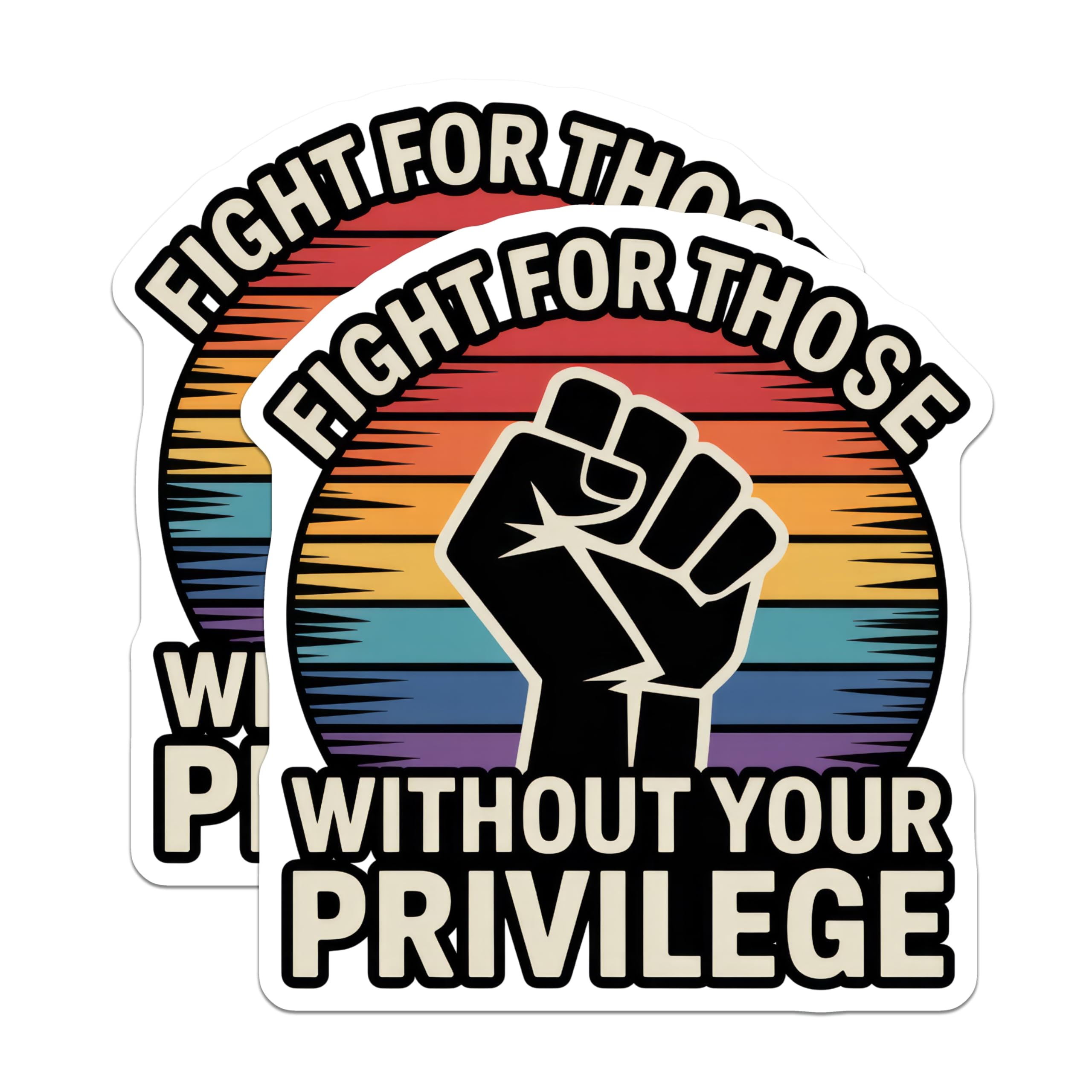 (2 Pack) Social Justice Magnets - Fight for Others - Equality Rights Statement - 5" On Longest Side - Premium Magnet - for Cars, Refrigerators, Toolboxes, Lockers - Made in USA - MAG15489