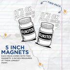 (2 Pack) Funny Prescription Magnets - Humorous Fridge Decor - Sarcasm Medicine Magnets - 5" On Longest Side - for Cars, Fridges, Toolboxes - Made in USA - MAG5592