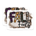 (2 Pack) Fall Feels Magnets - Rustic Farmhouse Decor - Autumn Home Decor - 5 Inches On Longest Side - Thick Durable Magnet - Made in USA - MAG28918