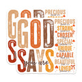 (2 Pack) God Says You are Magnets - Christian Affirmation - Bible Verse Decor - 5 Inches On Longest Side - Thick Durable Magnet - Made in USA - MAG27192
