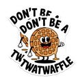 (2 Pack) Funny Food Pun Stickers - Humorous Breakfast Sticker - Quirky Waffle Design - 5" On Longest Side - Sticks to Smooth Flat Surfaces - Made in USA - BMCS6694