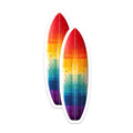 (2 Pack) Surfboard Magnets - Rainbow Surf Board - Colorful Refrigerator Magnets - 5" On Longest Side - Premium Magnet - for Cars, Refrigerators, Toolboxes, Lockers - Made in USA - MAG15032