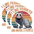 (3 Pack) Ferret Decals - Funny Animal Decal - Ferret Lover Gift - 3 Inches On Longest Side - Easy Peel & Apply - Made in USA - 3MCS4822