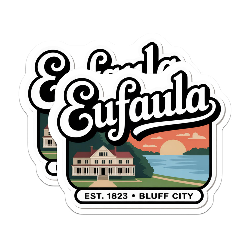 (2 Pack) Eufaula Magnets - Bluff City - Eufaula Alabama Home Decor - 5" On Longest Side - Premium Magnet - for Cars, Refrigerators, Toolboxes, Lockers - Made in USA - MAG17442