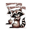 (2 Pack) Raccoon Trashy Classy Magnets - Funny Raccoon Art - Sarcastic Home Decor - 5" On Longest Side - Premium Magnet - for Cars, Refrigerators, Toolboxes, Lockers - Made in USA - MAG17112