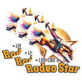 (3 Pack) Rodeo Star Decals - Cowboy Horse Rider - Western Decals- 3 Inches On Longest Side - Easy Peel & Apply - Made in USA - 3MCS5224