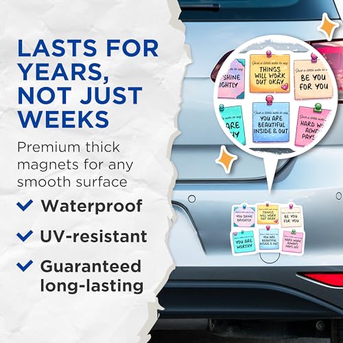 (2 Pack) Motivational Quote Magnets - Positive Affirmation - 5" On Longest Side - for Cars, Fridges, Toolboxes - Made in USA - MAG8316