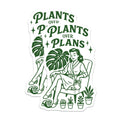 (2 Pack) Plants Over Plans Magnets - Retro Plant Lady - Houseplant Decor - Refrigerator Magnet - 5 Inches On Longest Side - Thick Durable Magnet - Made in USA - MAG36725