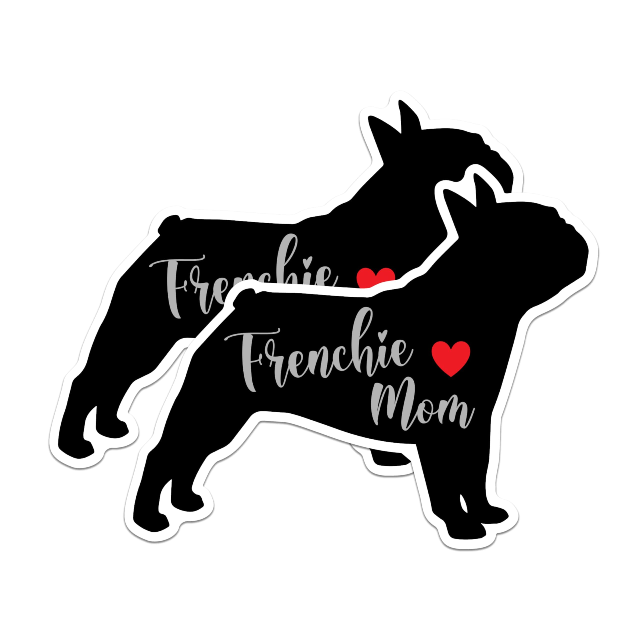 (2 Packs) Frenchie Mom Magnets - French Bulldog Magnets - 5 Inches On Longest Side - Premium Magnet - for Fridges, Toolboxes, Cars - Made in USA - MAG2472