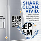 (2 Pack) Keep Calm and Call Your Lawyer Magnets - Lawyer Office Decor - Inspirational Office Magnet - Lawyer Quote Magnet - 5" On Longest Side - for Cars, Fridges, Toolboxes - Made in USA - MAG5643