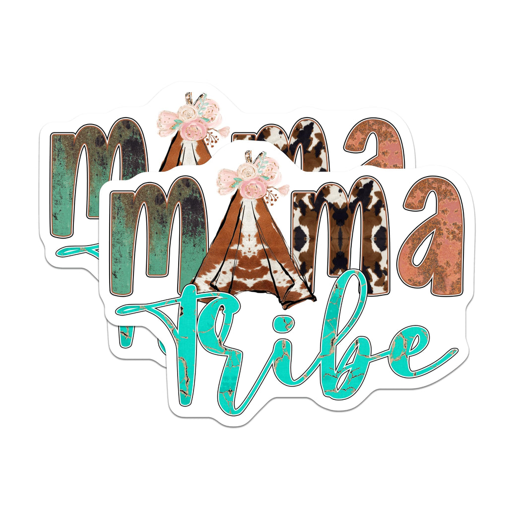 (2 Pack) Mama Vibe Magnets - Western Boho Decor - New Mom Appreciation - Farmhouse Style - 5 Inches On Longest Side - Thick Durable Magnet - Made in USA - MAG29809