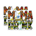 (2 Pack) Mama Needs A Drink Magnets - Funny Mom Life - Leopard Print Martini Decor - Refrigerator Kitchen Accessory - 5 Inches On Longest Side - Thick Durable Magnet - Made in USA - MAG30997