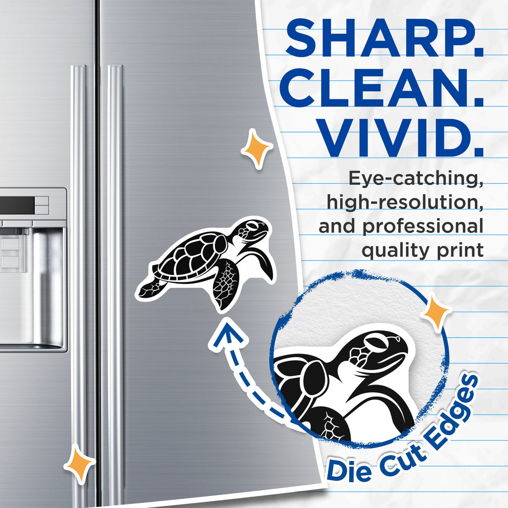 (2 Pack) Sea Turtle Magnets - Ocean Animal Decor - Nature Lover Fridge Art - 5 Inches On Longest Side - Thick Durable Magnet - Made in USA - MAG39880