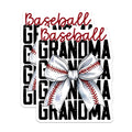 (2 Pack) Baseball Grandma Magnets - Game Day Decor - Sports Fan Accessories - 5 Inches On Longest Side - Thick Durable Magnet - Made in USA - MAG22539