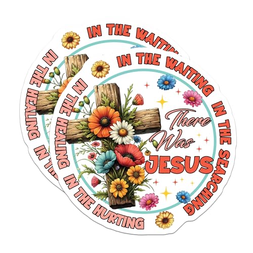 (2 Pack) There was Jesus Magnets - Religious - Christian Faith Magnets - 5" On Longest Side - for Cars, Fridges, Toolboxes - Made in USA - MAG3742