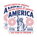 (2 Pack) America 250th Anniversary Magnets - Statue of Liberty Decor - United States Freedom Pride - 5 Inches On Longest Side - Thick Durable Magnet - Made in USA - MAG37546