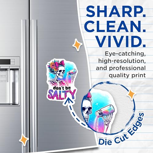 (2 Pack) Skeleton Design Magnet - Funny Kitchen Decor - Retro Art Decor - 5" On Longest Side - Sticks to Smooth Flat Surfaces - Made in USA - MAG9779