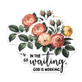 (2 Pack) God is Working Magnets - Inspirational Floral Quote Decor - Christian Faith Botanical Rose Art for Fridge - 5 Inches On Longest Side - Thick Durable Magnet - Made in USA - MAG24869