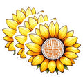 (3 Pack) Behavioral Therapist Decals - Sunflower Sticker - Laptop Decals - 3 Inches On Longest Side - Easy Peel & Apply - Made in USA - 3MCS1957