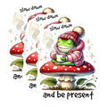 (3 Pack) Frog Decals - Mushroom Stickers - Positive Affirmation - Laptop Decal - 3 Inches On Longest Side - Easy Peel & Apply - Made in USA - 3MCS6373