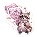 (2 Pack) Raccoon Magnets - Heart Lollipop - Sweet Animal Decor - 5 Inches On Longest Side - Thick Durable Magnet - Made in USA - MAG20167