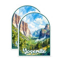 (2 Pack) Yosemite National Park Bumper Magnet - US National Park - Choose from 63 Parks - 5" On Longest Side - Decal for Car Bumper, Laptop, Water Bottle, Wall, and Window - MAG1549