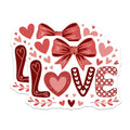 (2 Pack) Love Magnets - Hearts and Bows - Decorative Fridge Magnets - 5" On Longest Side - Premium Magnet - for Cars, Refrigerators, Toolboxes, Lockers - Made in USA - MAG16269