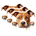 (3 Pack) Pitbull Dog Decals - Puppy Laptop Decal - Staffy Stickers - 3 Inches On Longest Side - Easy Peel & Apply - Made in USA - 3MCS8588